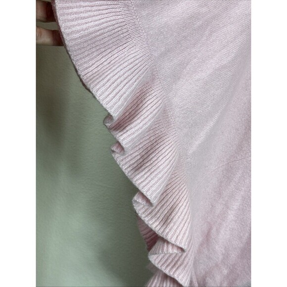 (R7) Lilly Pulitzer Tootsie Cashmere Blend Sweater Wrap Scallop Pink One Size - Picture 12 of 15